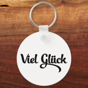 Viel Glück Tyska språket Lycka till Nyckelring
