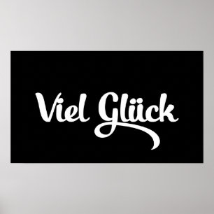 Viel Glück Tyska språket Lycka till Poster