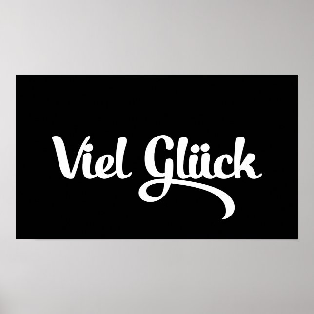 Viel Glück | Tyska språket Lycka till Poster (Framsidan)