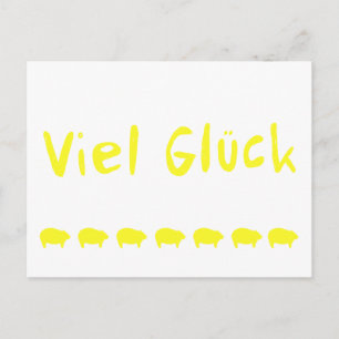 Viel Glück und 7 Schweinchen Vykort