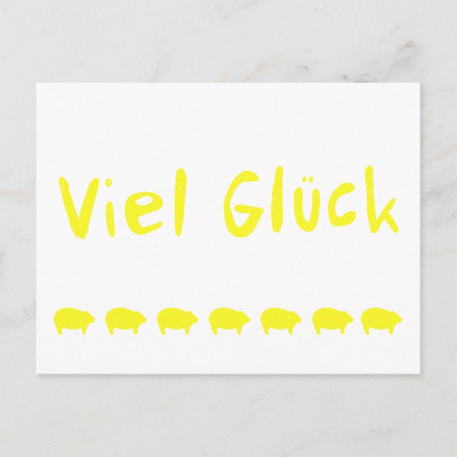 Viel Glück und 7 Schweinchen Vykort (Framsida)
