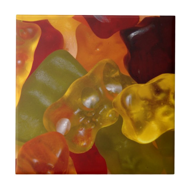 Viele bunte Gummibärchen Kakelplatta (Framsidan)