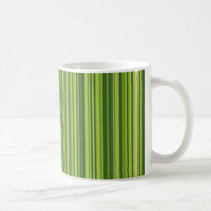 Viele bunte Streifen im grünen Muster Kaffemugg