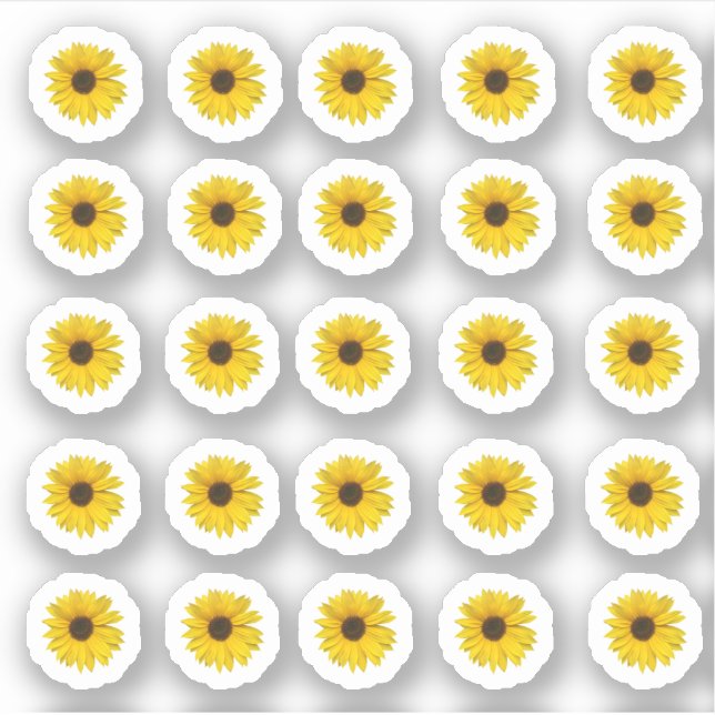 Viele kleine Sonnenblumen Klistermärken (Framsida)