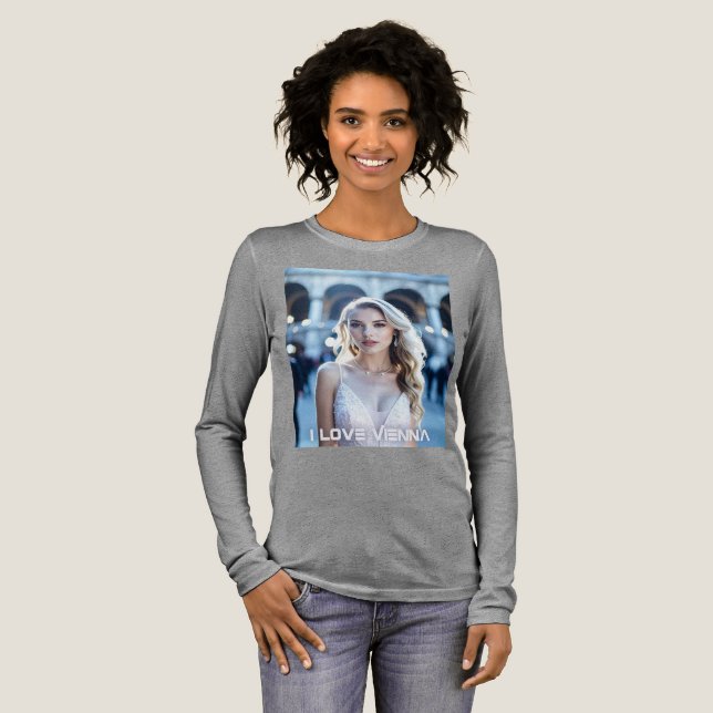 VIENNA - AUSTRIA - I LOVE VIENNA T SHIRT (Hel framsida)