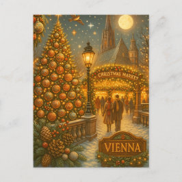 Vienna Christmas Market | Vintage Holiday Travel  Vykort