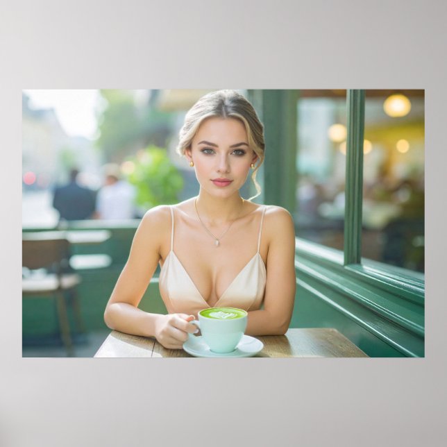 VIENNA - COFFEE HOUSE - MATCHA LATTE POSTER (Framsidan)