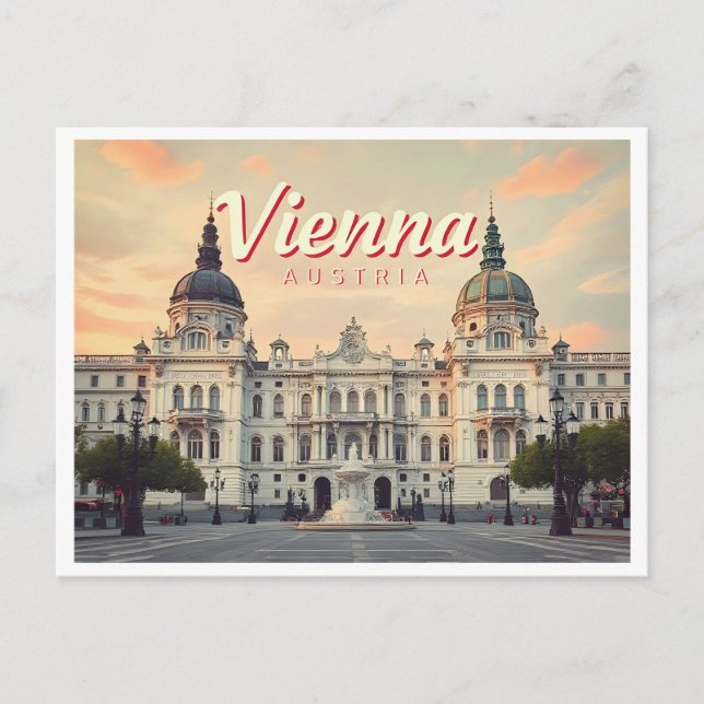 VIENNA ÖSTERRIKE VINTAGE VYKORT (Framsida)