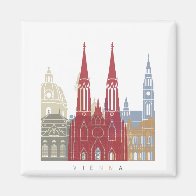 Vienna skyline poster magnet (Framsidan)