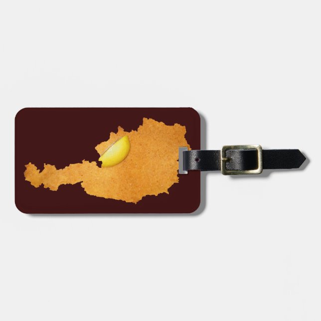 Viennese Schnitzel - Karta i Österrike Bagagebricka (Horisontell Framsida)