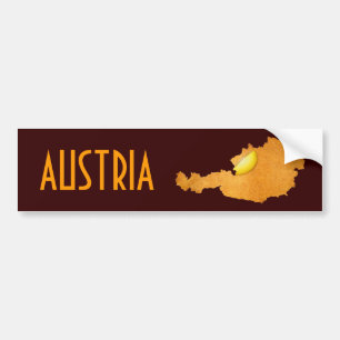 Viennese Schnitzel - Karta i Österrike Bildekal