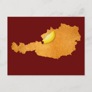 Viennese Schnitzel - Karta i Österrike Vykort