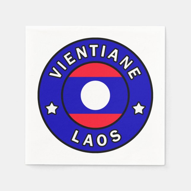 Vientiane Laos Pappersservett (Framsidan)