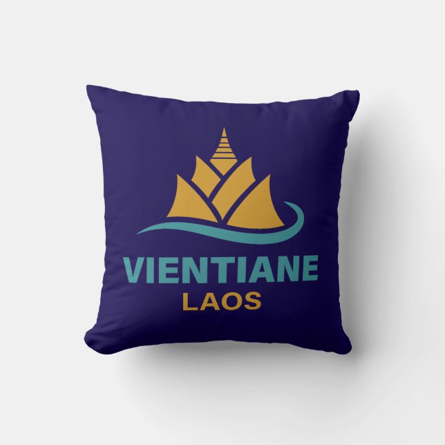 Vientiane Laos Southeast Asia Kudde (Framsida)