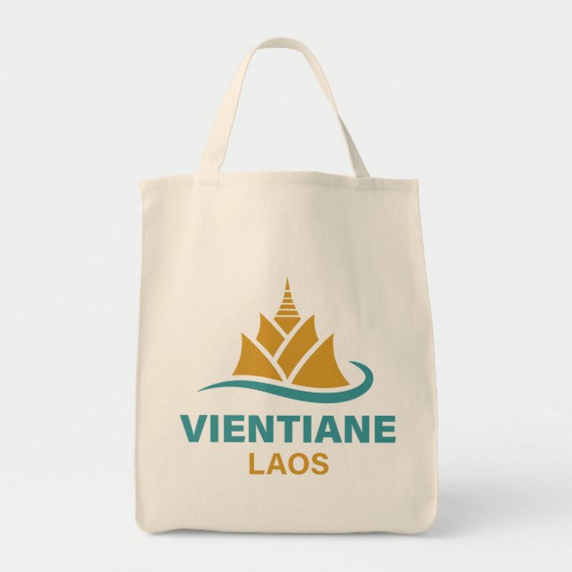 Vientiane Laos Sydostasien Tygkasse (Framsidan)