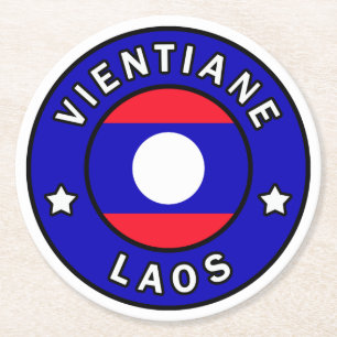 Vientiane Laos Underlägg Papper Rund
