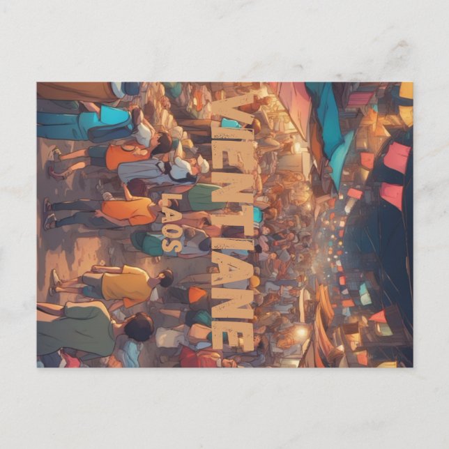 Vientiane vykort (Framsida)