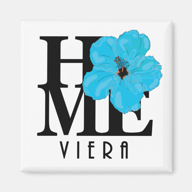 Viera HOME Blue Hibiscus Magnet (Framsidan)