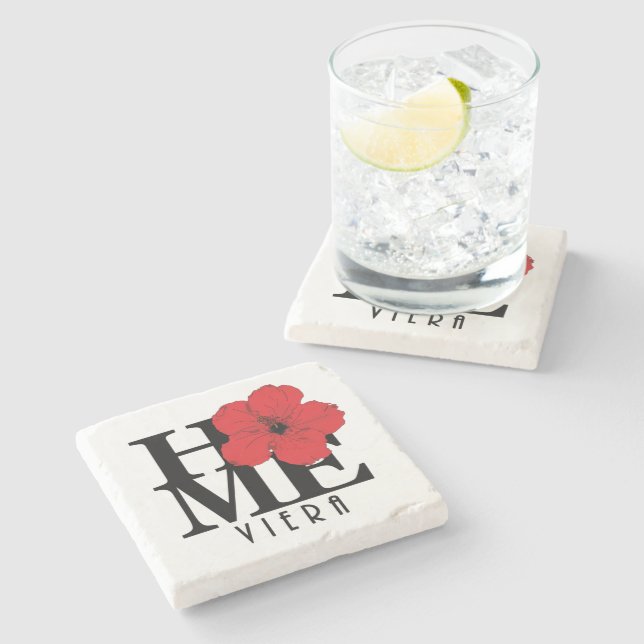 Viera HOME Red Hibiscus Stenunderlägg (Sidan)