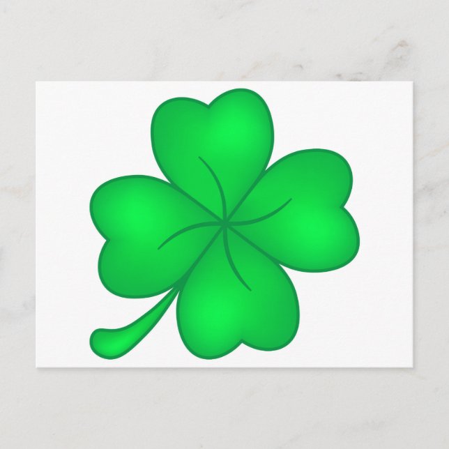 Vierblättriges Kleeblatt Vykort (Framsida)