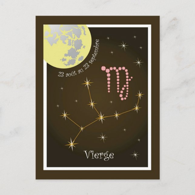 Vierge 23 août au 23 septembre Postkarte Vykort (Framsida)