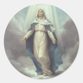 Vierge au Ciel Runt Klistermärke