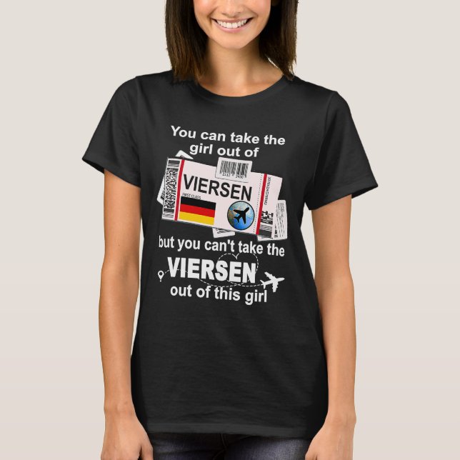 Viersen Boarding Pass Viersen Girl Viersen T Shirt (Framsida)