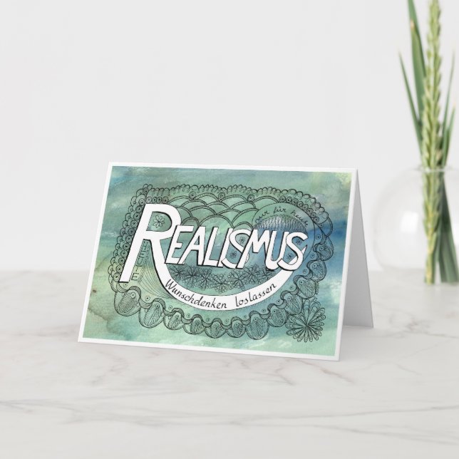 Vierte Regel der Gelassenheit – REALISMUS Karte Tack Kort (Framsida)
