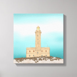 Vieste Lighthouse-Italien Canvastryck