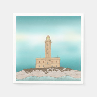 Vieste Lighthouse-Italien Pappersservett