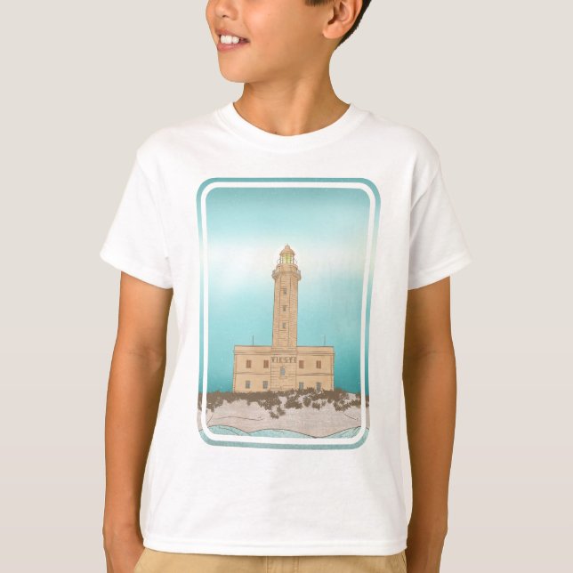 Vieste Lighthouse-Italien T Shirt (Framsida)