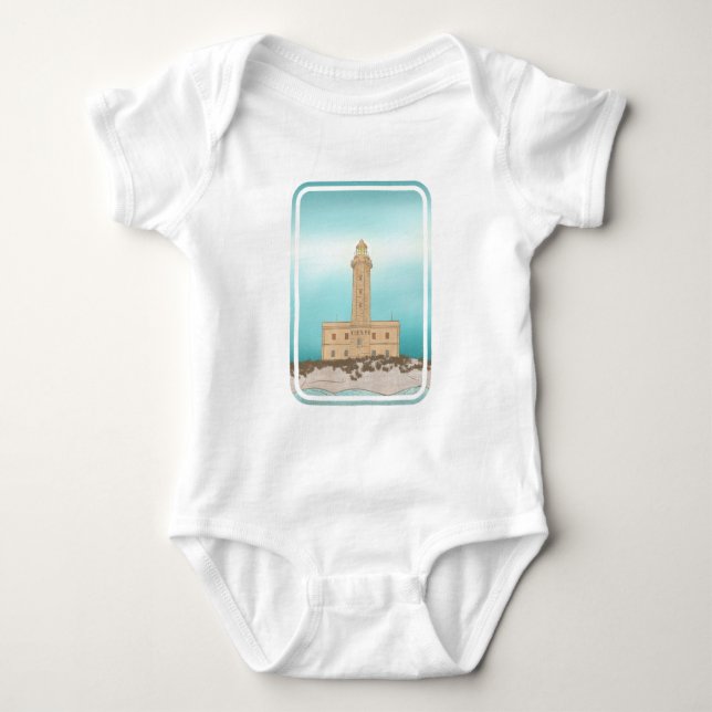 Vieste Lighthouse-Italien T Shirt (Framsida)