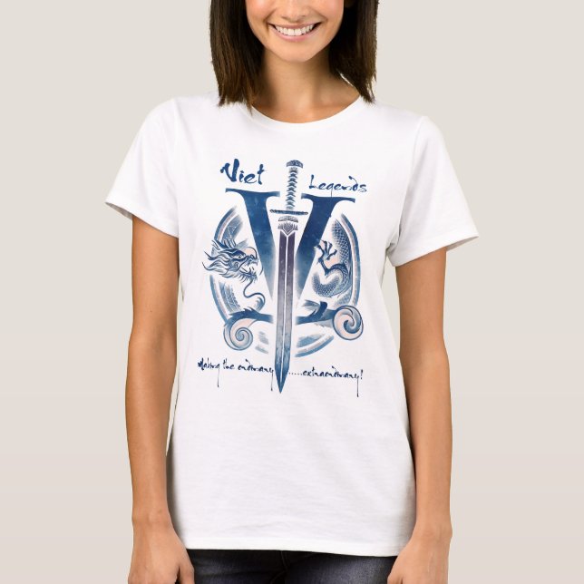 Viet Legends White Alt Logotyp T-Shirt (Framsida)