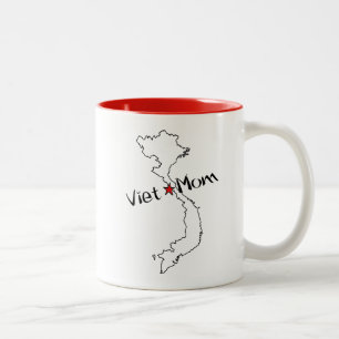 Viet*Mom! Fira mamman av vietnamesiska ungar Två-Tonad Mugg