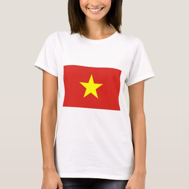 Viet Nam Flagga T Shirt (Framsida)