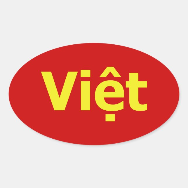 Viet Ovalt Klistermärke (Framsida)