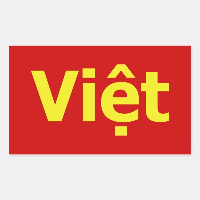 Viet Rektangulärt Klistermärke (Framsida)