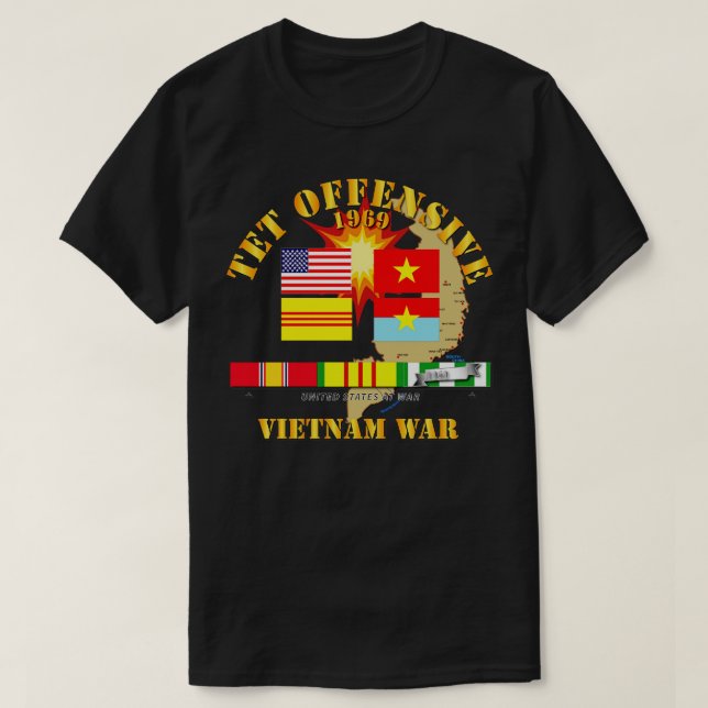 Vietnam 1969 års provoffensiv t shirt (Design framsida)