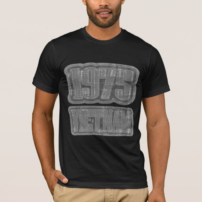 Vietnam 1975 Vintage T-Shirt (Framsida)