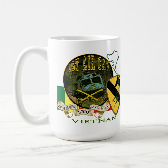 Vietnam--1stkavalleri Div (luft Cav) Kaffemugg (Vänster)
