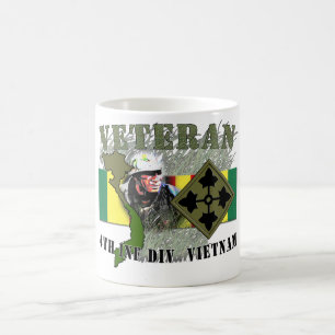 Vietnam-4th Inf Div (ingen CIB) Kaffemugg