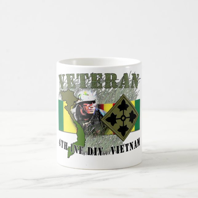 Vietnam-4th Inf Div (ingen CIB) Kaffemugg (Center)