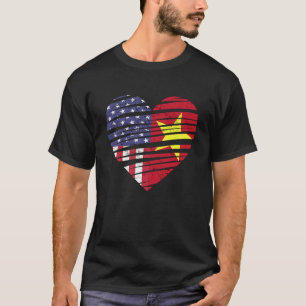 Vietnam American Grown Heart USA Patriot Heritage T Shirt
