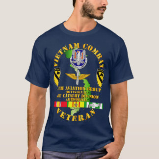 Vietnam Combat Cavalry Veteran w 11:e Aviation Gro T Shirt
