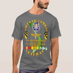 Vietnam Combat Cavalry Veteran w 11:e Aviation Gro T Shirt