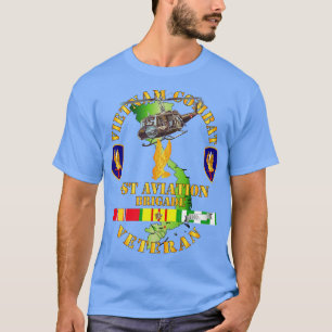 Vietnam Combat Cavalry Veteran w 1st Aviation Bde T Shirt