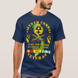 Vietnam Combat Cavalry Veteran w 1st Bn 5th Cav DU T Shirt