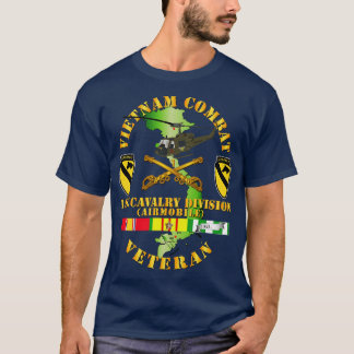 Vietnam Combat Cavalry Veteran w 1st Cavalry Div S T Shirt