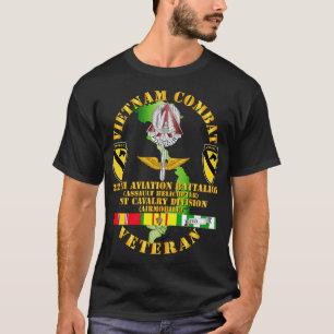Vietnam Combat Cavalry Veteran w 227 th Aviation B T Shirt