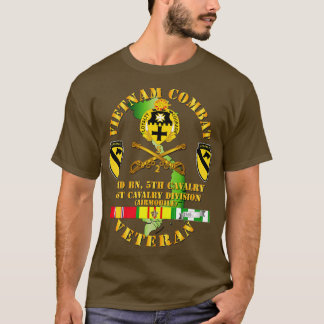 Vietnam Combat Cavalry Veteran w 2nd Bn 5th Cav DU T Shirt
